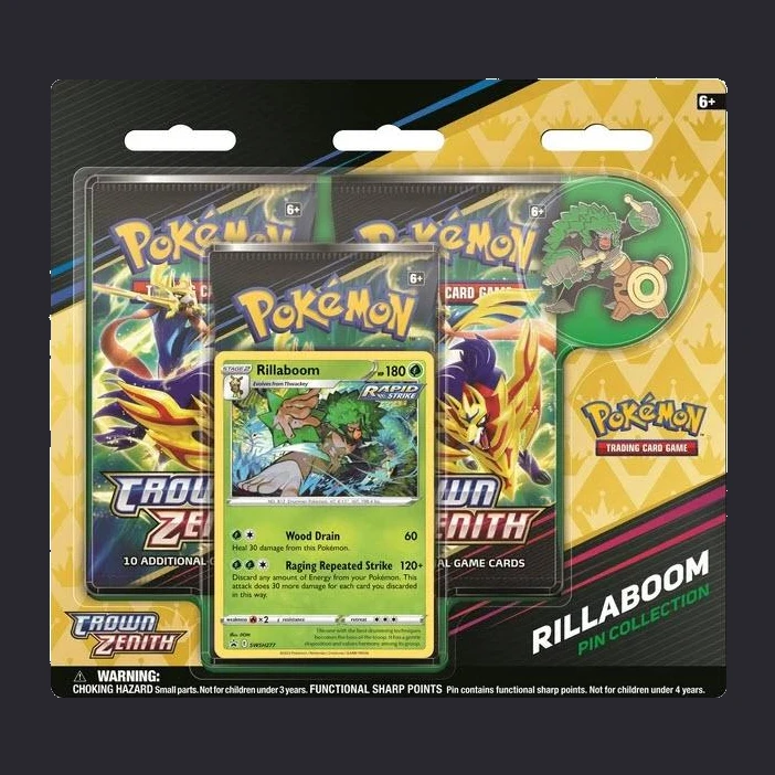 Pin Collection Rillaboom Pokemon Crown Zenith Prices