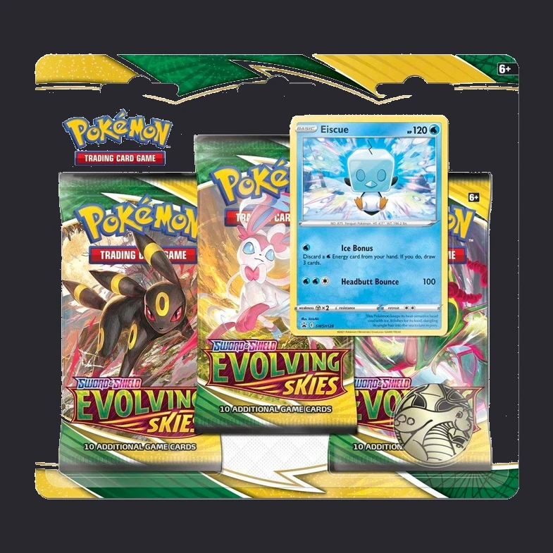 3 Pack Blister: Eiscue Pokemon Evolving Skies Prices
