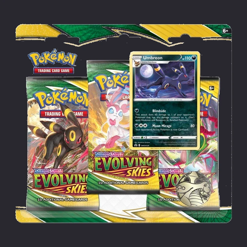3 Pack Blister: Umbreon Pokemon Evolving Skies Prices