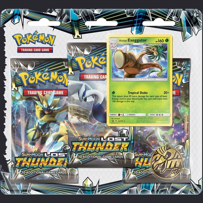 Alolan Exeggutor 3-Pack Blister Pokemon Lost Thunder Prices