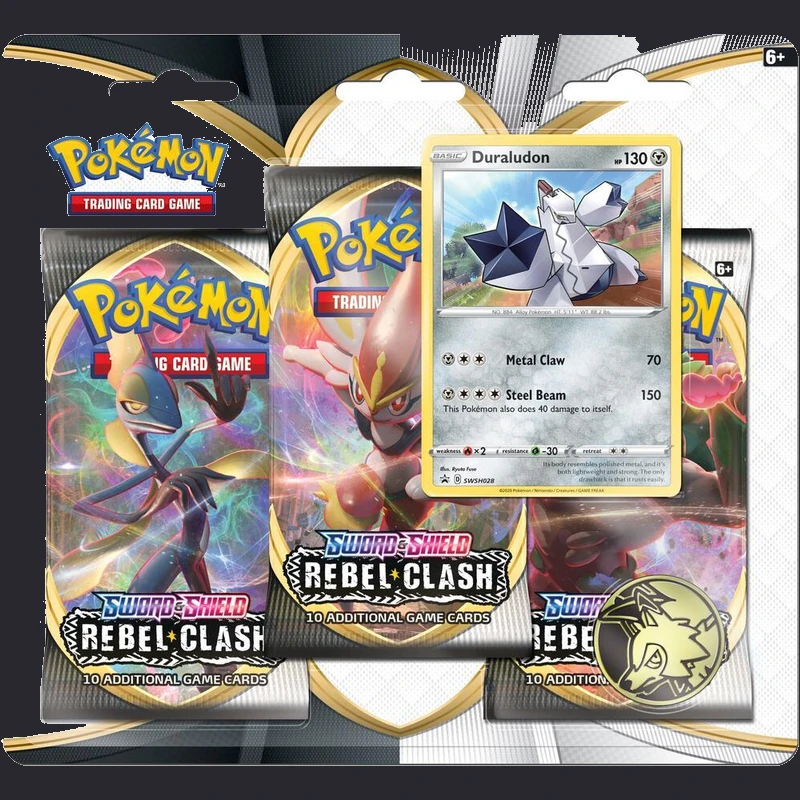 3 Pack Blister: Duraludon Pokemon Rebel Clash Prices