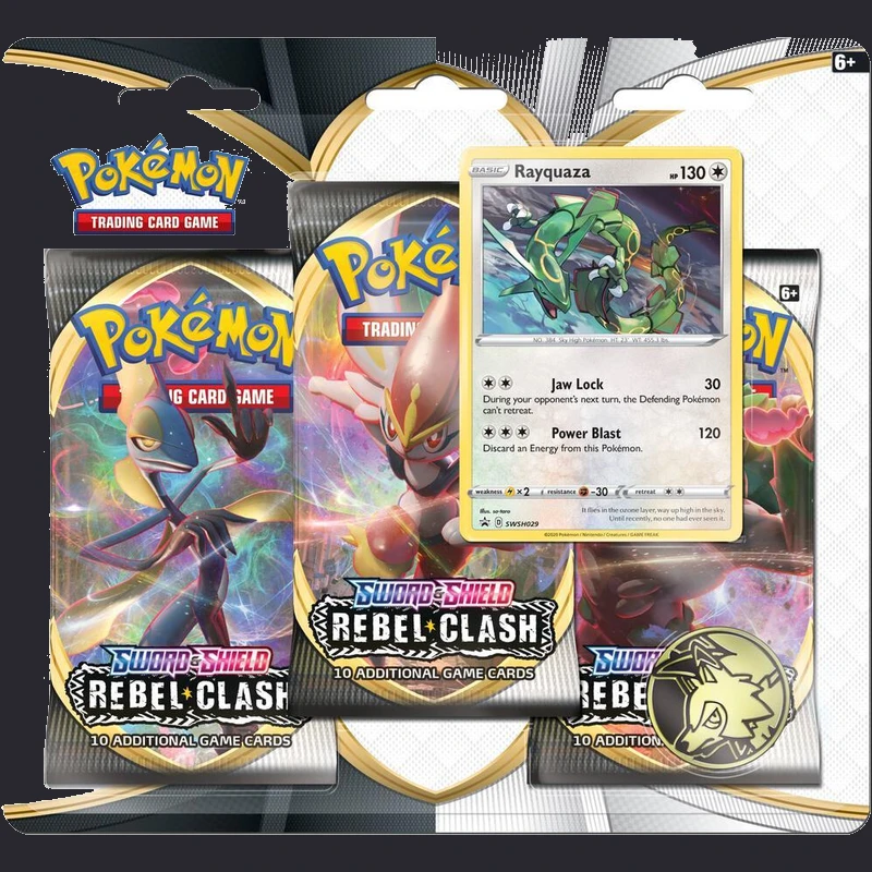 3 Pack Blister: Rayquaza Pokemon Rebel Clash Prices